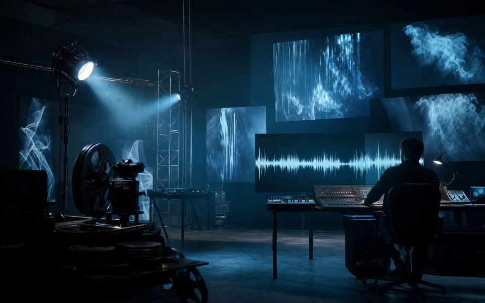 影像、声音与舞台光共同构成作品的文化艺术场景